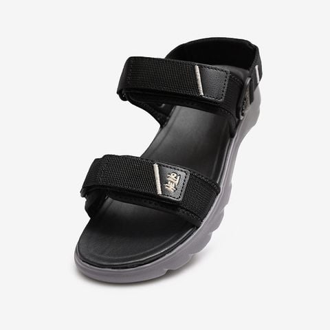 Giày sandal teen nam Bitis Helio màu đen quai dù dán xé đế đúc êm ái chống trượt BEB006600DEN chính hãng