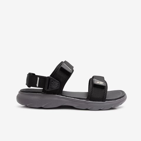 Giày sandal teen nam Bitis Helio màu đen quai dù dán xé đế đúc êm ái chống trượt BEB006600DEN chính hãng
