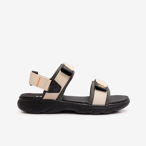 Giày sandal teen nam Bitis Helio màu rêu quai dù dán xé đế đúc êm ái chống trượt BEB006600REU chính hãng