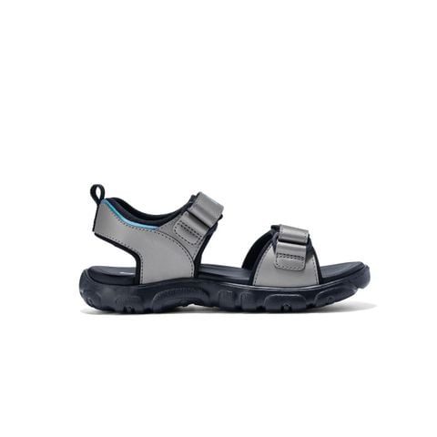 Giày sandal bé trai Biti's Basic màu bạc quai lưới thoáng khí phối da si cao cấp chính hãng BEB007700BAC