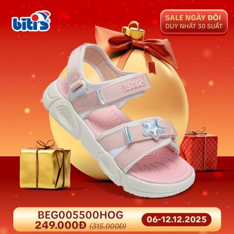  Sandal Biti's Bé Gái Màu Hồng BEG005500HOG 