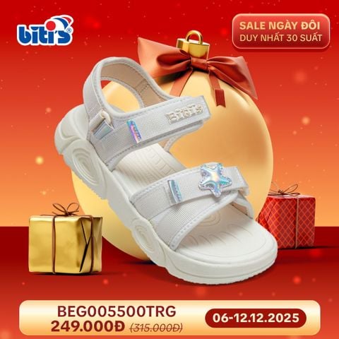  Sandal Biti's Bé Gái Màu Trắng BEG005500TRG 