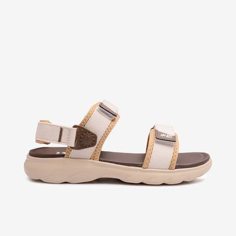 Giày sandal teen nữ Bitis Helio màu nâu quai dù dán xé đế đúc êm ái chống trượt BEG006600NAU chính hãng
