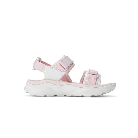 Giày sandal teen nữ Biti's Helio màu hồng lợt quai dán quai lưới phối da Si chính hãng BEG008300HOL