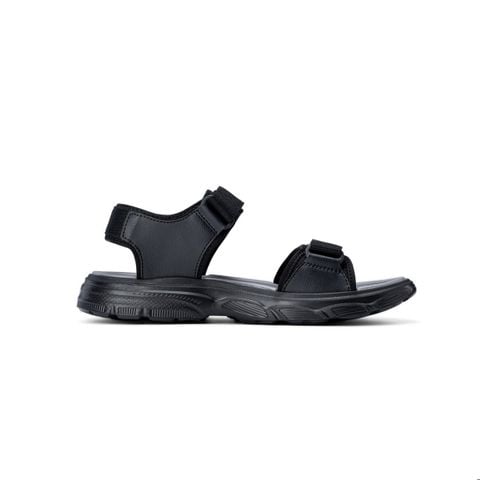 Giày sandal nam Biti's City màu đen quai dán chất liệu vải thun phối da Si Nubuck chính hãng BEM004600DEF