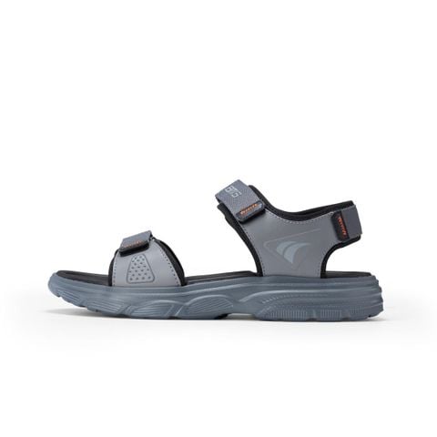 Giày sandal nam Biti's City màu xám đậm quai dán chất liệu vải thun phối da Si Nubuck chính hãng BEM004600XAD