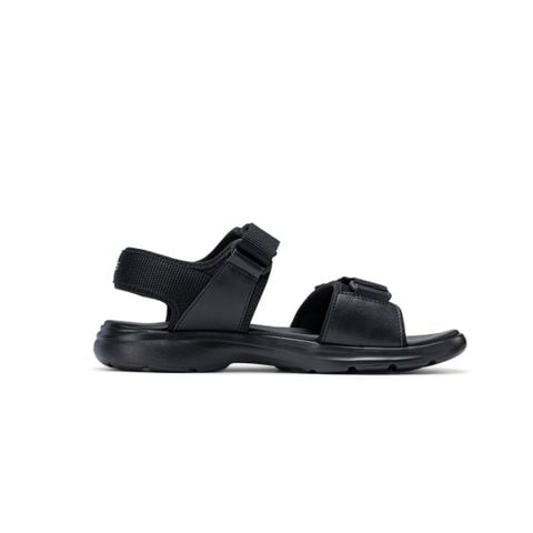 Giày sandal nam Biti's Nova màu đen quai dán chất liệu Si vải thun phối da Si Nubuck chính hãng BEM005100DEN