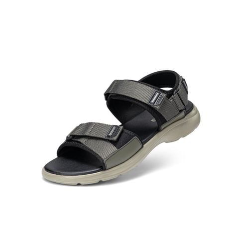 Giày sandal nam Biti's Nova màu rêu quai dán chất liệu Si vải thun phối da Si Nubuck chính hãng BEM005100REU
