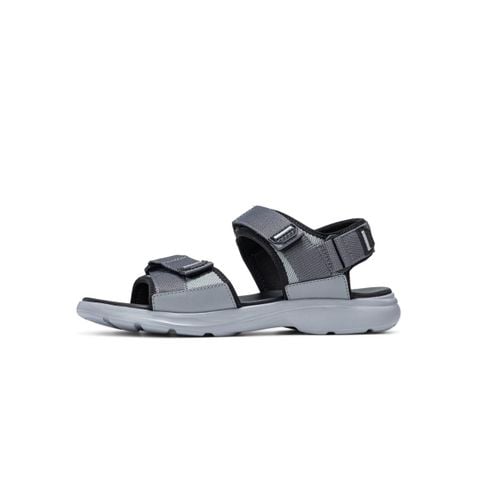 Giày sandal nam Biti's Nova màu xám quai dán chất liệu Si vải thun phối da Si Nubuck chính hãng BEM005100XAM