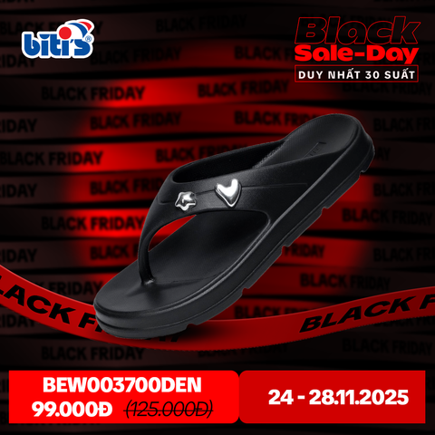 Dép Biti's Nữ Màu Đen BEW003700DEN 