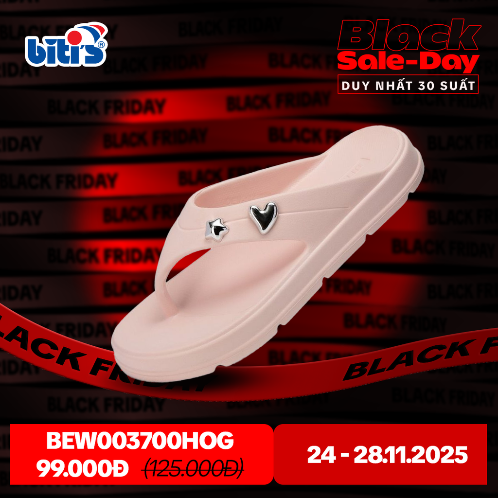 Dép Biti's Nữ Màu Hồng BEW003700HOG 