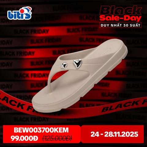  Dép Biti's Nữ Màu Kem BEW003700KEM 