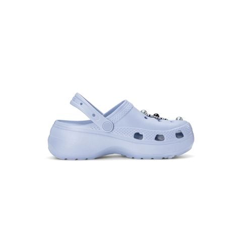 Dép Clog nữ Biti's Esoft màu tím sục bít mũi đính đá ngọc trai đế EVA cao 5cm chính hãng BEW005600TIM