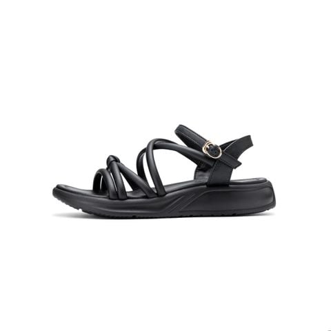 Giày sandal nữ Biti's Sandy màu đen quai dây tròn đan chéo chính hãng BEW005900DEF
