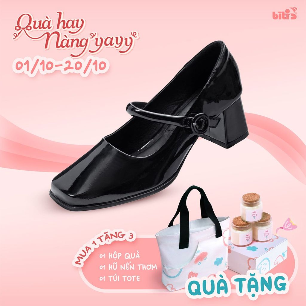  Giày Bít Biti's Nữ Màu Đen BFW005988DEN 