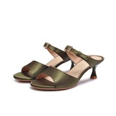  Sandals Cao Gót Biti's Nữ Màu Rêu Đậm BFW008188RED 