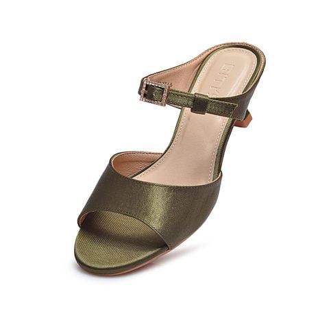  Sandals Cao Gót Biti's Nữ Màu Rêu Đậm BFW008188RED 