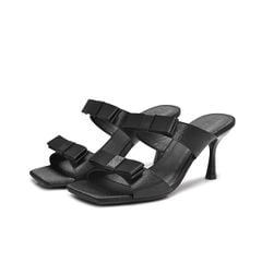  Sandal Cao Gót Biti's Nữ Gắn Nơ Màu Đen BFW008288DEN 