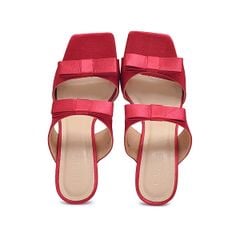  Sandal Cao Gót Biti's Nữ Gắn Nơ Màu Đỏ BFW008288DOO 