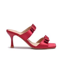  Sandal Cao Gót Biti's Nữ Gắn Nơ Màu Đỏ BFW008288DOO 