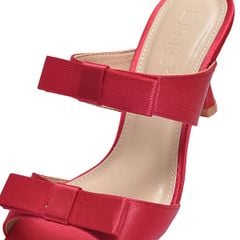  Sandal Cao Gót Biti's Nữ Gắn Nơ Màu Đỏ BFW008288DOO 