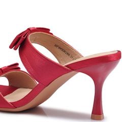  Sandal Cao Gót Biti's Nữ Gắn Nơ Màu Đỏ BFW008288DOO 
