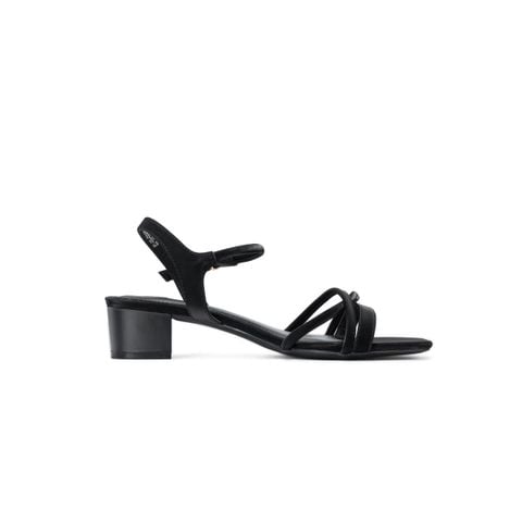 Giày sandal thời trang nữ Bitis Ani màu đen quai dây mảnh phối khóa cài gót vuông thô chính hãng BFW009688DEN