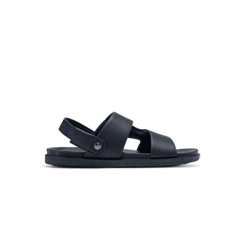 Giày sandal nam Bitis Glide màu đen chất liệu quai si cao cấp quai hậu chốt xoay nút bấm thông minh BRM004077DEN