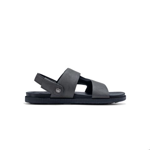 Giày sandal nam Bitis Glide màu xám chất liệu quai si cao cấp quai hậu chốt xoay nút bấm thông minh BRM004077XAM