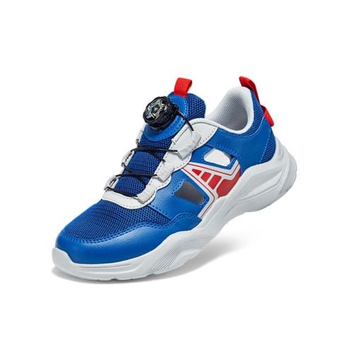 Giày thể thao bé trai Bitis Cool Kid màu xanh nhớt quai lưới num xoay dây cáp đế IP siêu nhẹ BSB011300XNH chính hãng