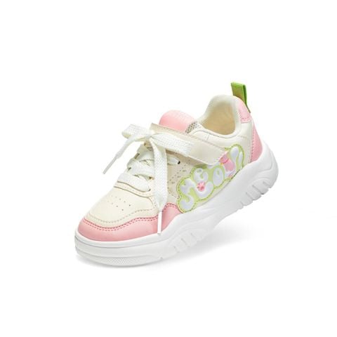 Giày thể thao bé gái Biti's Dino màu hồng quai dán họa tiết khủng long chính hãng BSG010900HOG