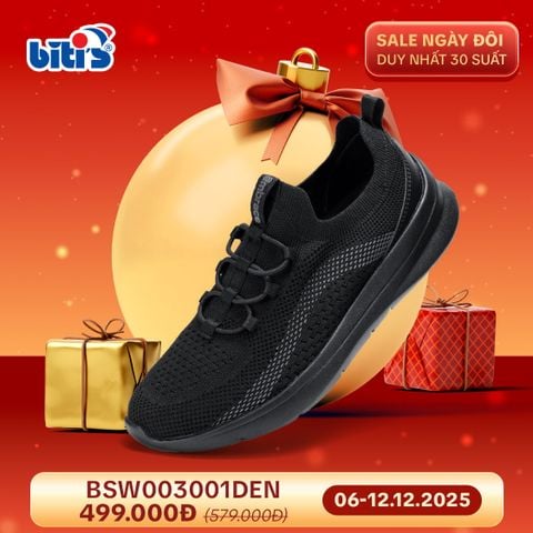  Giày Thể Thao Biti's Êmbrace Nữ Màu Đen BSW003001DEN 