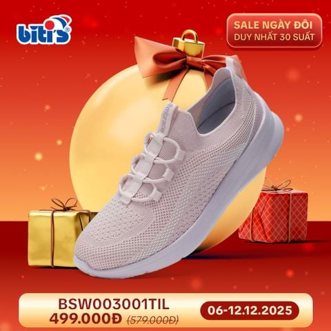  Giày Thể Thao Biti's Êmbrace Nữ Màu Tím Lợt BSW003001TIL 