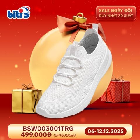  Giày Thể Thao Biti's Êmbrace Nữ Màu Trắng BSW003001TRG 