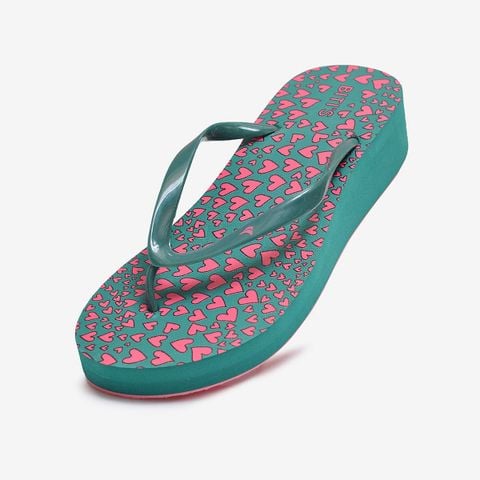 Dép xốp xuồng nữ Biti's Flora màu xanh lá cây chính hãng BXW029500XLC