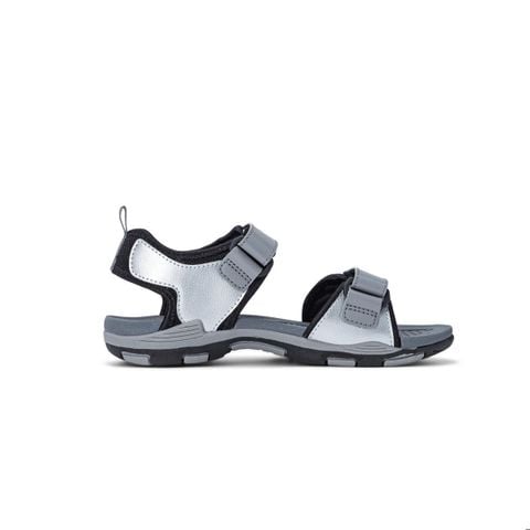 Giày sandal bé trai Bitis Basic màu đen quai vải lưới phối da si quai dán đế Phylon TPR BYB000900DEN chính hãng