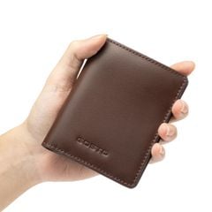  Ví Da Nam Dáng Đứng Gosto Màu Nâu Cao Cấp GBWM00500NAU 