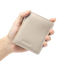  Ví Da Nam Dáng Đứng Gosto Màu Xám Cao Cấp GBWM00500XAM 