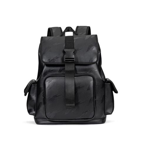 Balo Bitis Hunter Label màu đen da si cao cấp in Monogram H kích thước 42x32cm HBBM02000DEN chính hãng