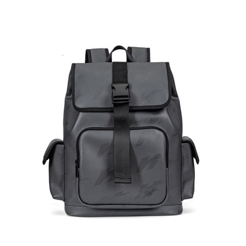 Balo Bitis Hunter Label màu xám da si cao cấp in Monogram H kích thước 42x32cm HBBM02000XAM chính hãng
