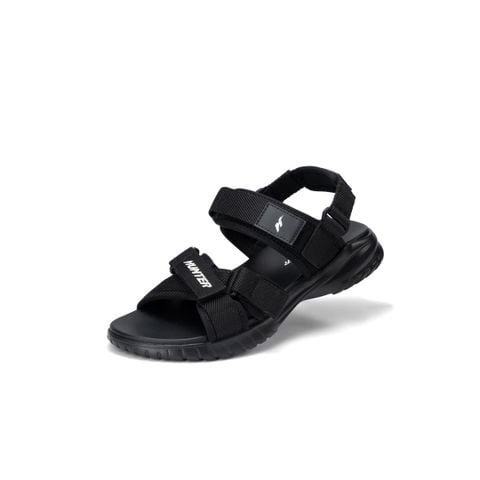 Giày sandal nam Biti's Hunter City màu đen full quai lưới dệt phối si thun co giãn chính hãng HEM002500DEF