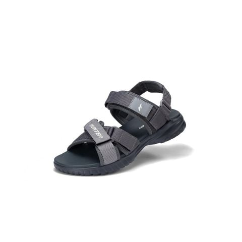 Giày sandal nam Biti's Hunter City màu xám đậm quai lưới dệt si thun co giãn chính hãng HEM002500XAD