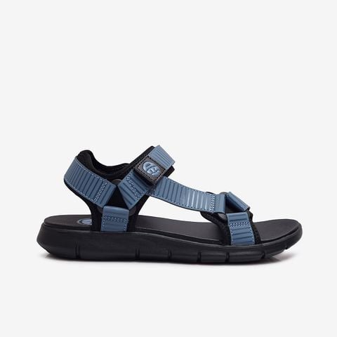Giày sandal nam Biti's Hunter 4All màu xanh dương quai dán chất liệu vải dù phối da Si dập gân nổi chính hãng HEM002700XDG