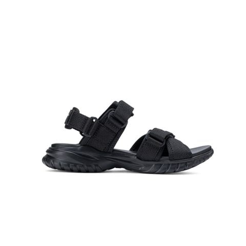 Giày sandal nữ Biti's Hunter City màu đen phối xám đậm quai lưới dệt si thun co giãn chính hãng HEW002500DEN