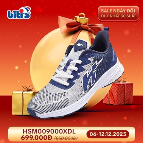  Giày Thể Thao Biti's Hunter Core Nam Màu Xanh Dương Lợt HSM009000XDL 