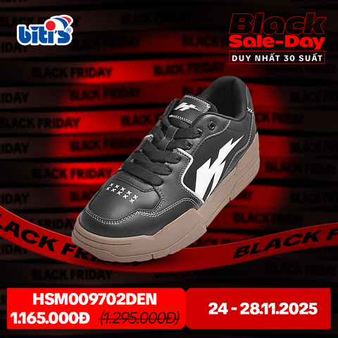  Giày Thể Thao Biti's Hunter Litedash Nam Màu Đen HSM009702DEN 