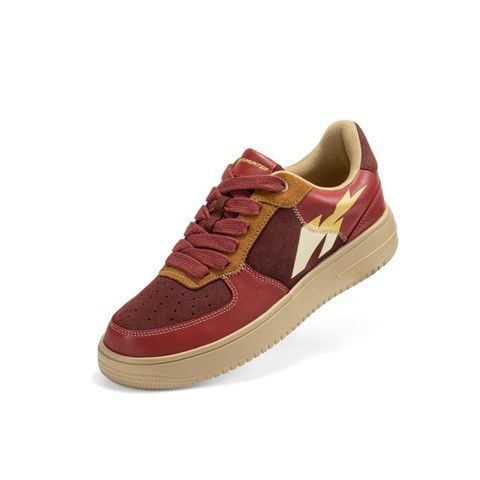 Giày thể thao nam Bitis Hunter Còn Gì Dùng Đó màu đỏ da lộn phối si nubuck đế IP siêu nhẹ HSM012601DOO