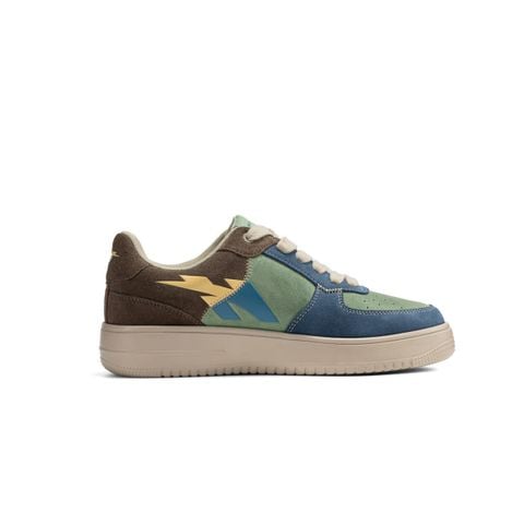Giày thể thao nam Bitis Hunter Còn Gì Dùng Đó màu xanh lá da lộn phối si nubuck đế IP siêu nhẹ HSM012602XLC