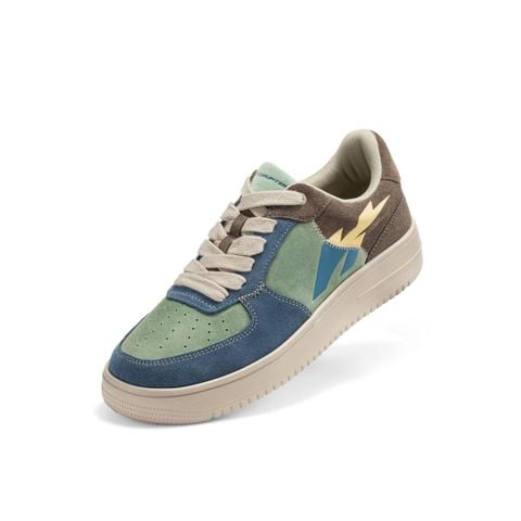 Giày thể thao nam Bitis Hunter Còn Gì Dùng Đó màu xanh lá da lộn phối si nubuck đế IP siêu nhẹ HSM012602XLC