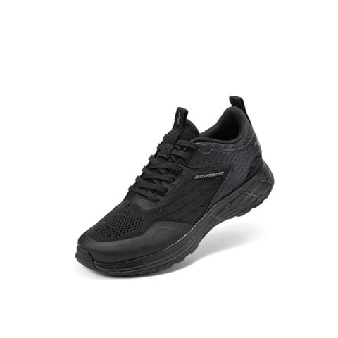 Giày thể thao nam Bitis Hunter Verse màu đen quai dệt Jacquard phối da si đúc đế Phylon siêu nhẹ HSM014500DEN chính hãng
